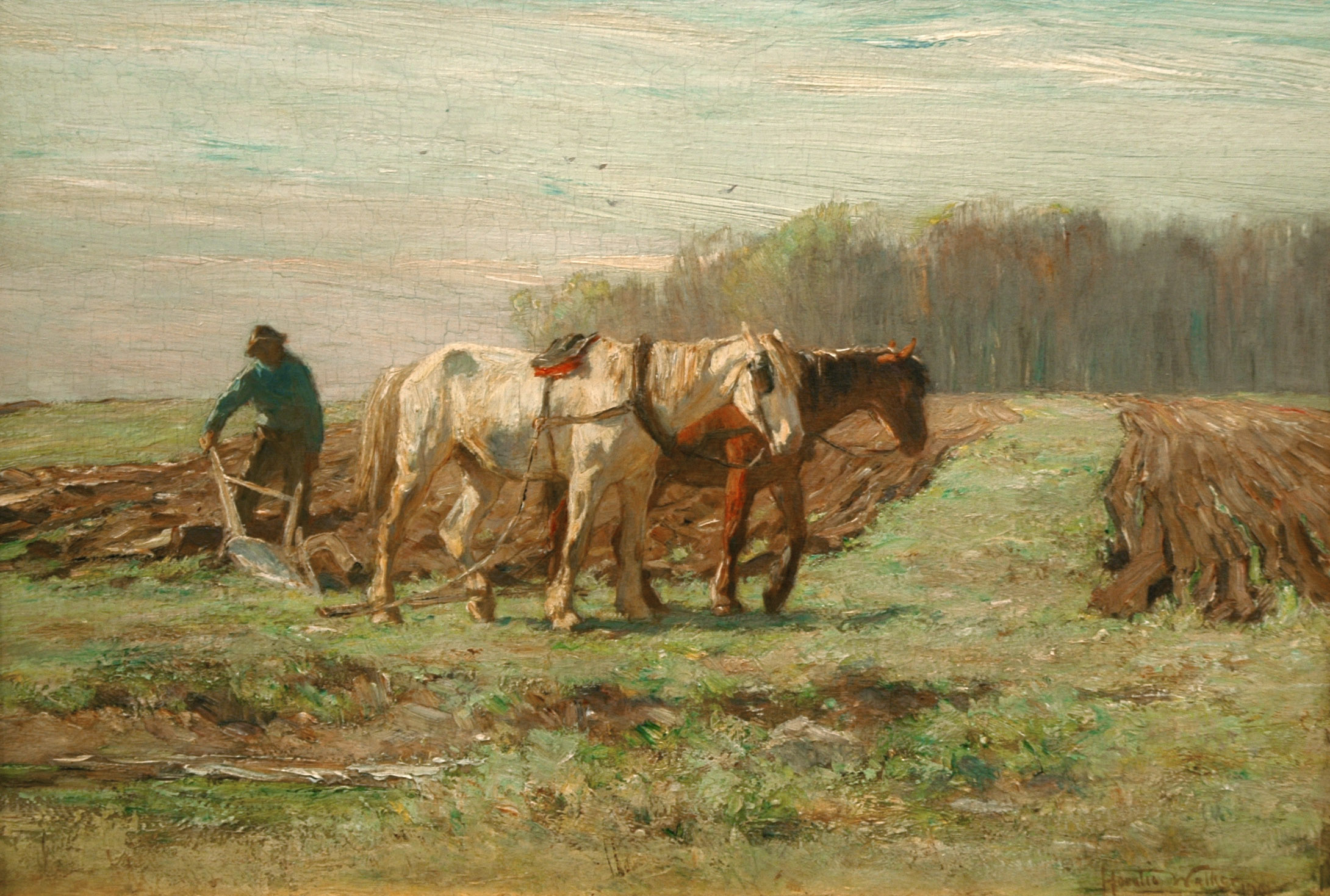 Les labours, 1901, Oil on canvas, 11'' x 16''