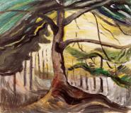 Tree, Huile sur panneau, 16'' x 18''<span class="sold">vendu</span>