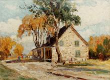 French Canadian house, Huile sur panneau, 9'' x 12''<span class="sold">vendu</span>