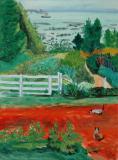 Farm garden, Charlevoix, 1941, Huile sur toile, 23'' x 17''<span class="sold">vendu</span>