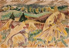 Harvest, Magog, Aquarelle sur papier, 9¾'' x 14''<span class="sold">vendu</span>