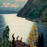 Saguenay River, Huile sur toile, 18'' x 18''<span class="sold">vendu</span>