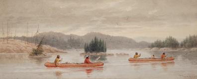Indians canoeing, 1914, Aquarelle sur papier, 10'' x 20''<span class="sold">vendu</span>