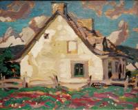 House at St-Joachim, Huile sur panneau, 8½'' x 10½''<span class="sold">vendu</span>