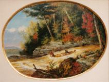 Shooting the rapids, Huile sur toile, 12'' x 16''<span class="sold">vendu</span>