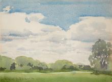 Landscape, Winnipeg, Aquarelle sur papier, 7'' x 9½''<span class="sold">vendu</span>