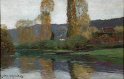 Le long de la rivière, 1904, Huile sur toile, 12½'' x 19''<span class="sold">vendu</span>