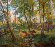 Le ruisseau, 1924, Huile sur toile, 21½'' x 25¼''<span class="sold">vendu</span>