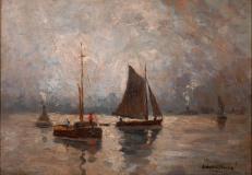 Montreal harbour, Oil on board, 8¾'' x 12½''<span class="sold">sold</span>