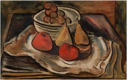 Nature morte aux fruits, Huile sur panneau, 11¾'' x 18''<span class="sold">vendu</span>