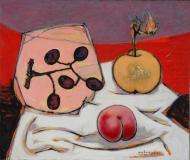 Nature morte aux olives, 1951, Huile sur toile, 18'' x 21½''<span class="sold">vendu</span>