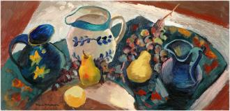 Nature morte aux pichets, Oil on panel, 10¾'' x 22''<span class="sold">sold</span>