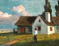 Old Quebec farm near Beaupré, Huile sur panneau, 9'' x 12½''<span class="sold">vendu</span>