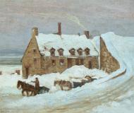 Quebec winter, 1925, Huile sur panneau, 15'' x 18''<span class="sold">vendu</span>