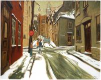 St-Flavien et Couillard, Québec, 1967, Huile sur toile, 24'' x 30''<span class="sold">vendu</span>