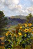 Sunflowers, Huile sur panneau, 8½'' x 6''<span class="sold">vendu</span>