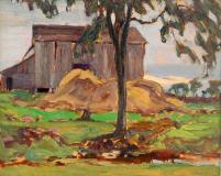 The old Dobson barn, Huile sur panneau, 8½'' x 10½''<span class="sold">vendu</span>