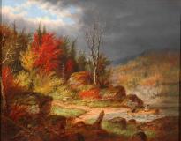 The passing storm, Jacques-Cartier River, Huile sur toile, 14½'' x 18''<span class="sold">vendu</span>