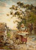 Making bread, Huile sur toile, 23'' x 17''<span class="sold">vendu</span>