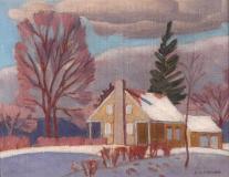 Western Ontario, 1935, Huile sur panneau, 5¾'' x 7½''<span class="sold">vendu</span>