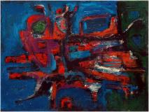 Abstract, 1958, Oil on canvas, 18'' x 24''<span class="sold">sold</span>