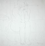 Femme assise, 1942, Encre sur papier, 10¾'' x 10¼''<span class="sold">vendu</span>