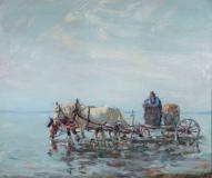 Hauling water, Huile sur toile, 20'' x 24''<span class="sold">vendu</span>