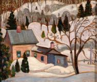 Laurentian house, Huile sur panneau, 12'' x 14''<span class="sold">vendu</span>