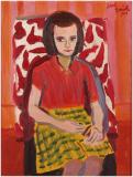 Portrait of a young girl, 1944, Huile sur panneau, 9½'' x 7½''<span class="sold">vendu</span>