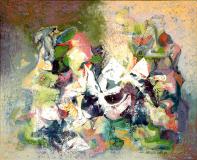 Souper sur l'herbe, 1975, Huile sur toile, 26'' x 32''<span class="sold">vendu</span>